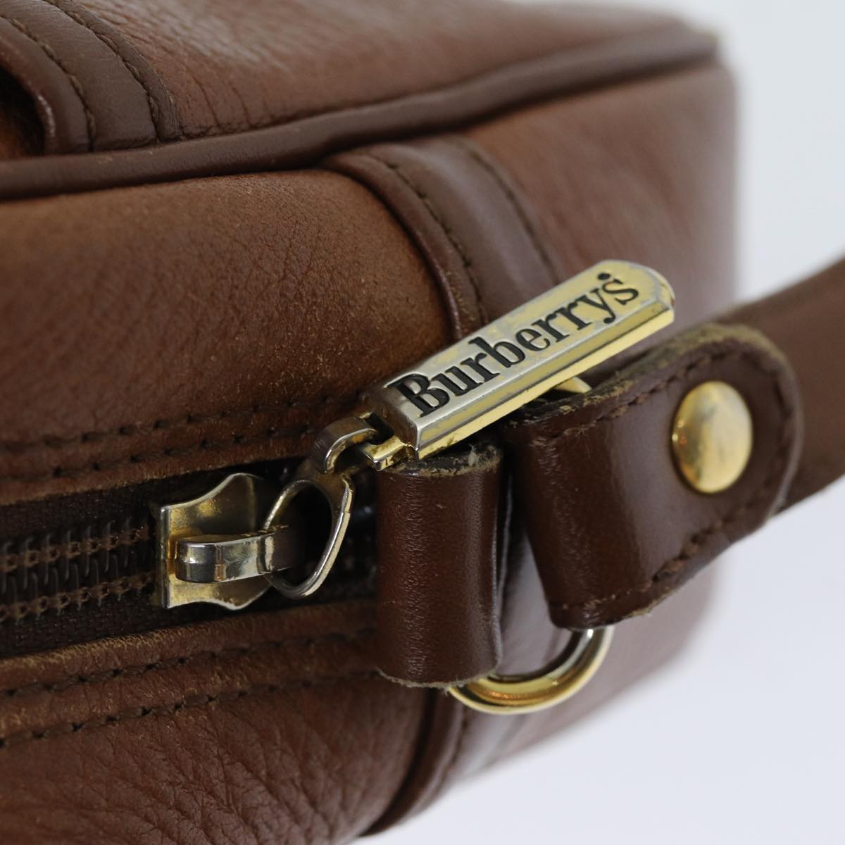 Burberrys Shoulder Bag Leather Brown Auth ep4295