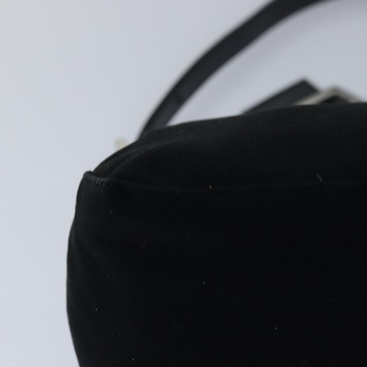 FENDI Mamma bucket Shoulder Bag Nylon Black Auth ep4304