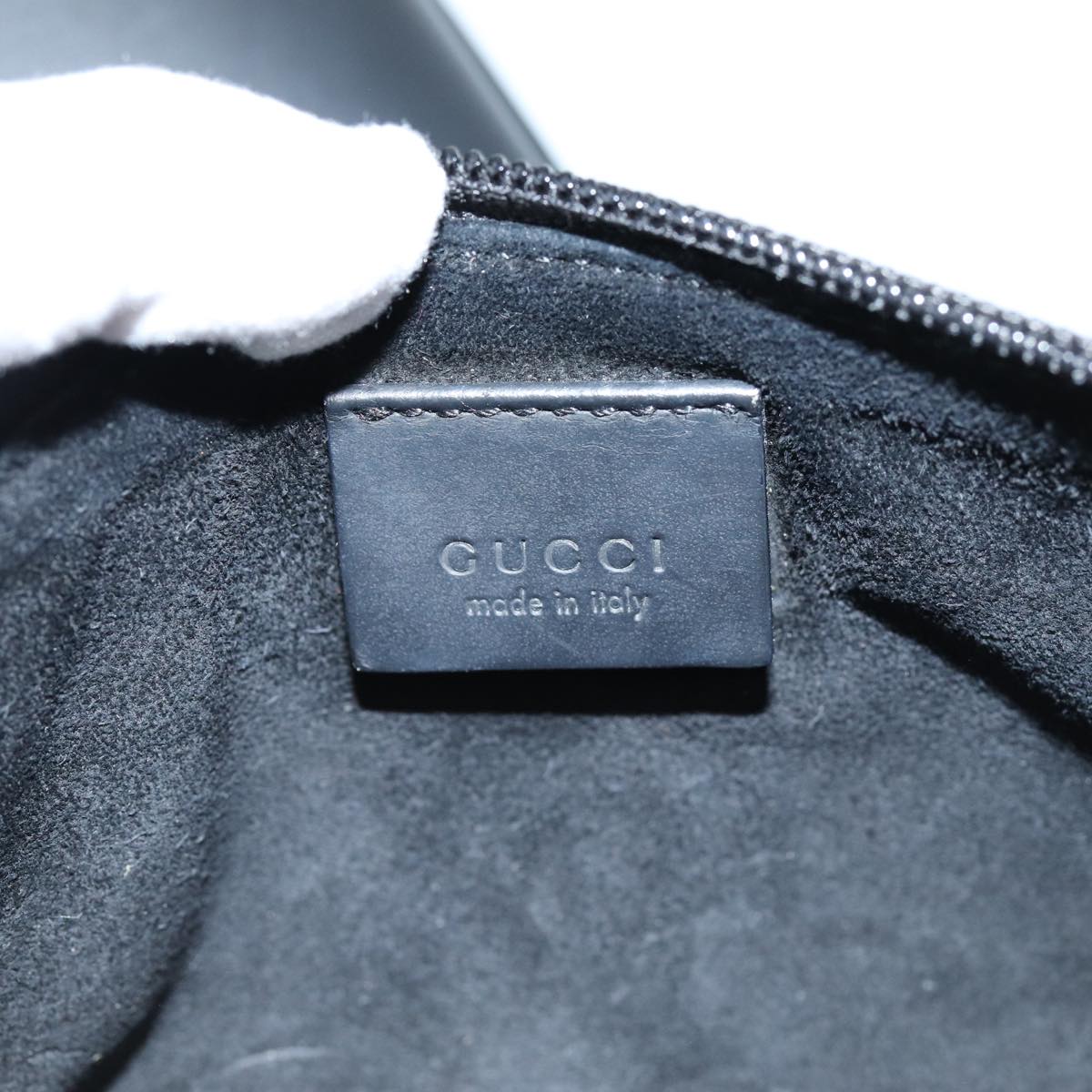 GUCCI Shoulder Bag Leather Black 001 1942 Auth ep4306