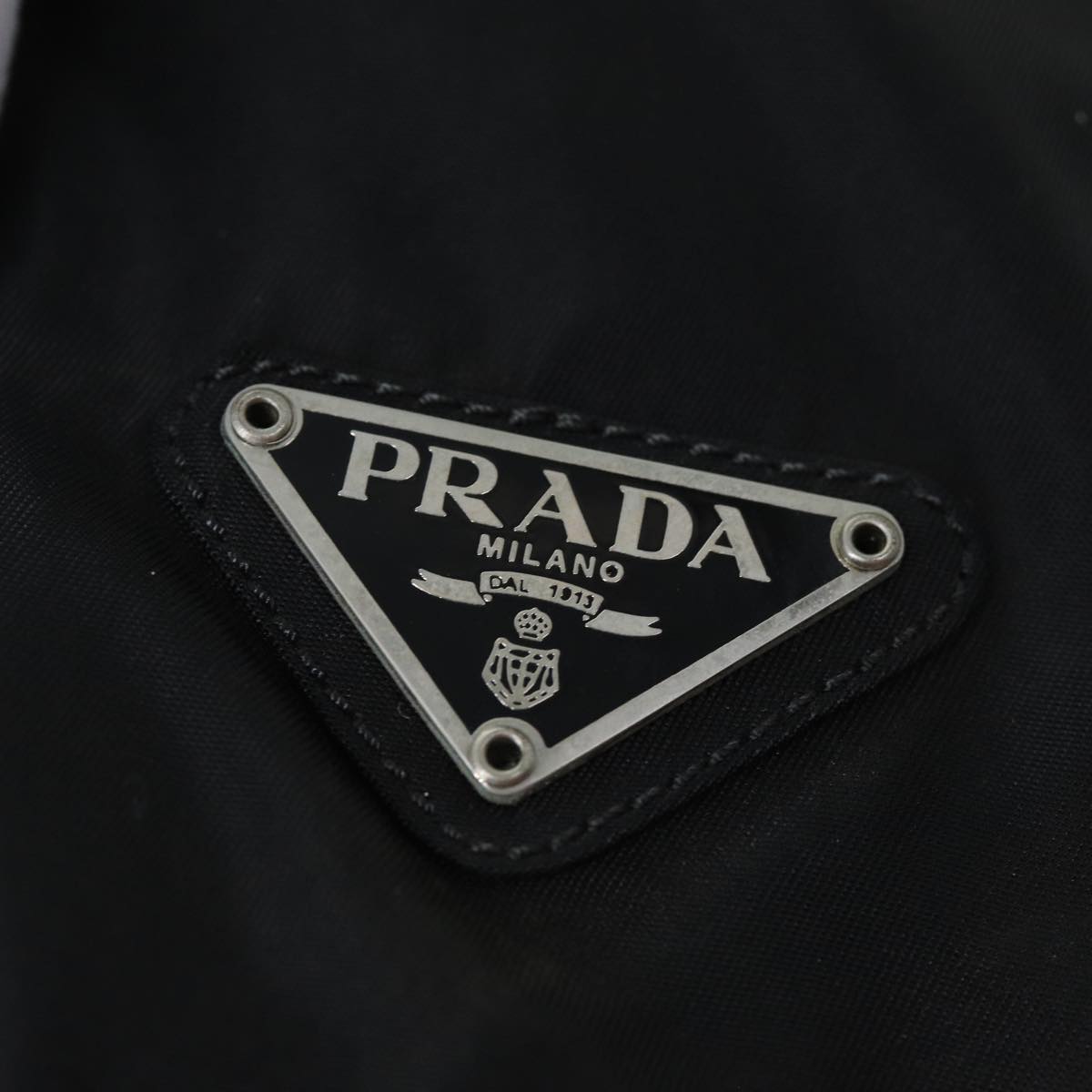 PRADA Hand Bag Nylon Black Auth ep4308