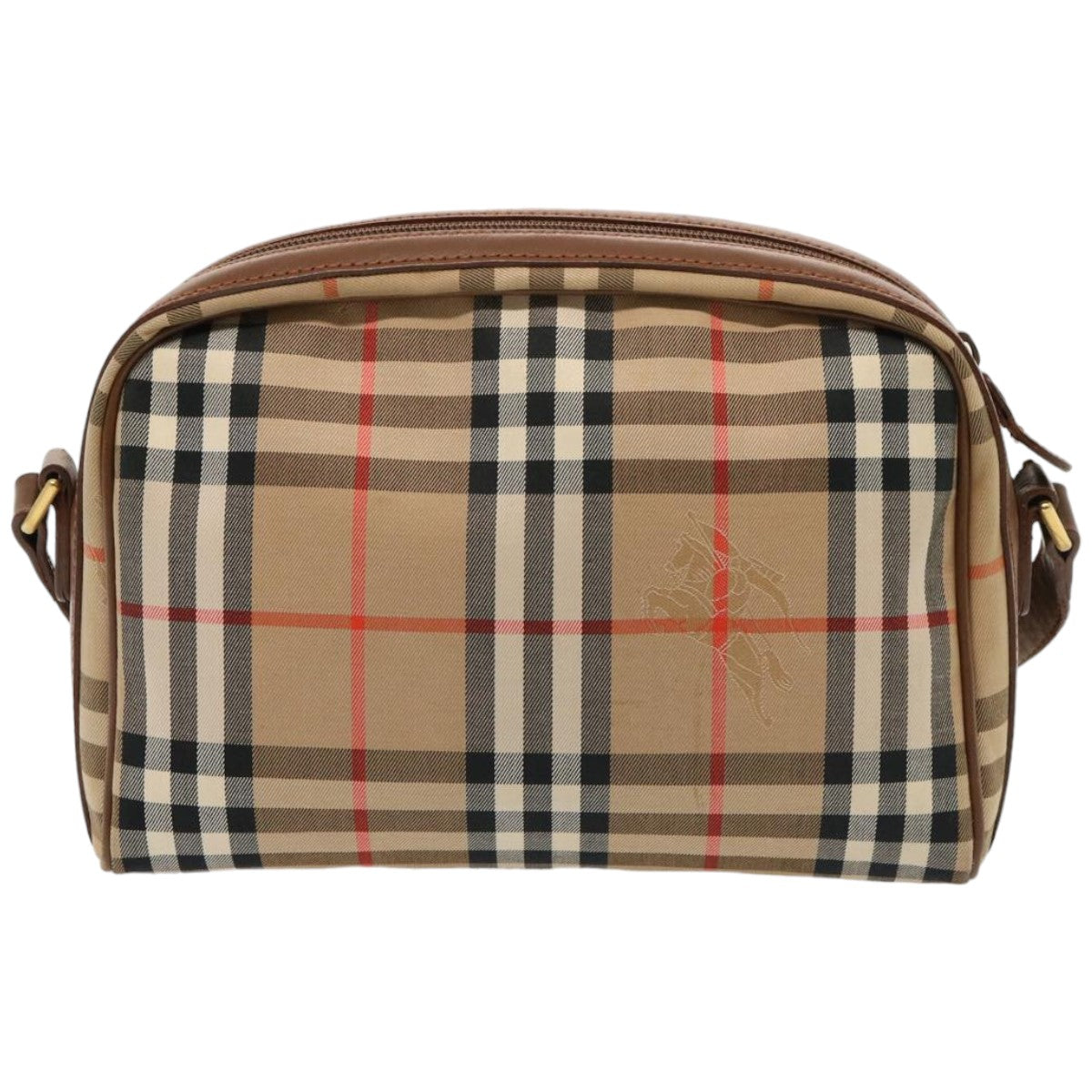 BURBERRY Nova Check Shoulder Bag Canvas Beige Auth ep4313 - 0