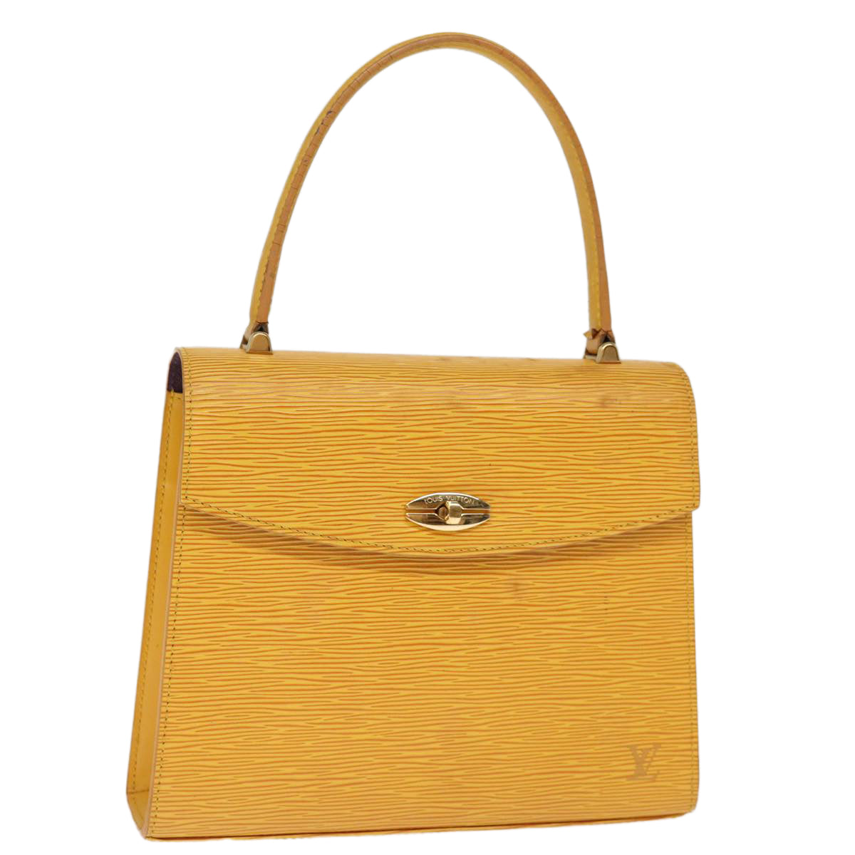 LOUIS VUITTON Epi Malesherbes Hand Bag Tassili Yellow M52379 LV Auth ep4320