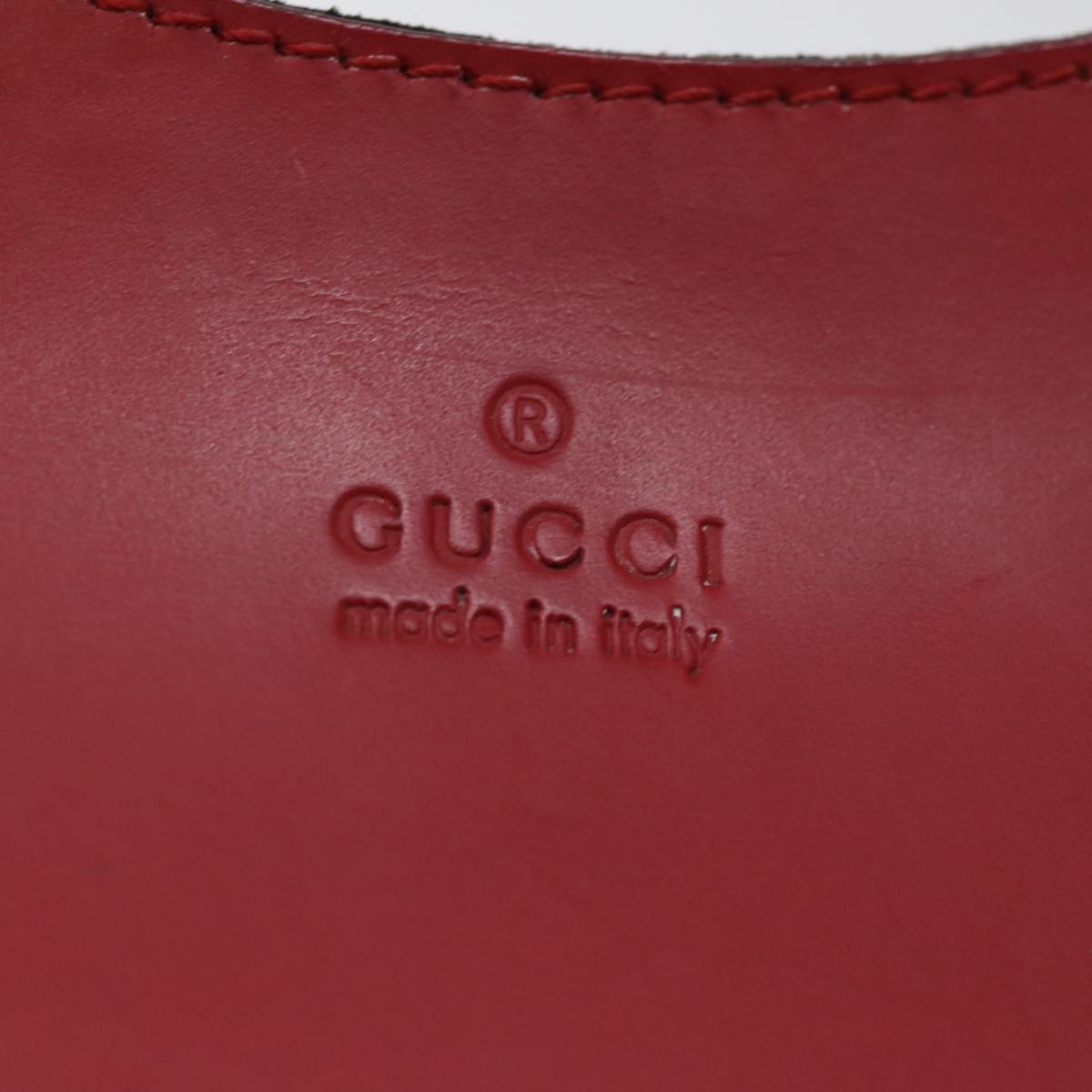 GUCCI Bamboo Hand Bag Leather Red 001 3761 Auth ep4324
