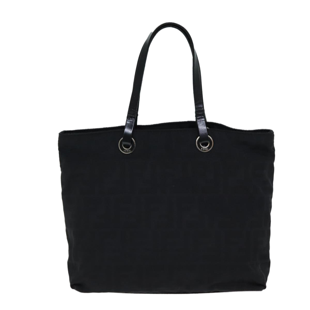 FENDI Zucca Canvas Hand Bag Black Auth ep4339 - 0