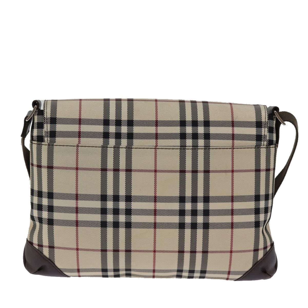 BURBERRY Nova Check Shoulder Bag Canvas Beige Auth ep4340 - 0