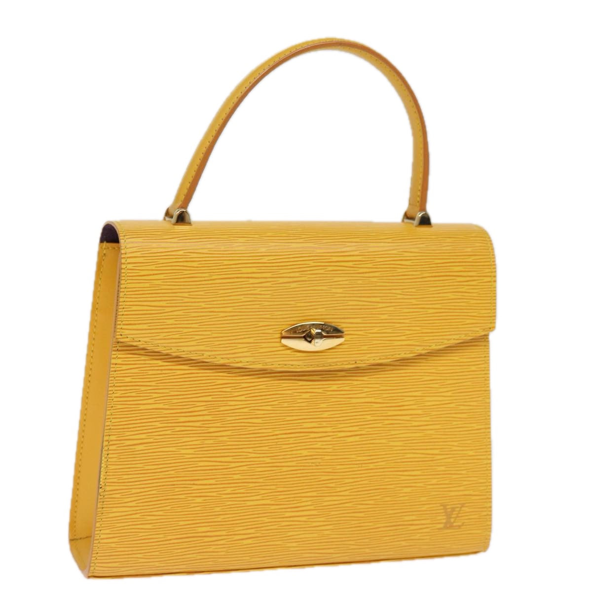 LOUIS VUITTON Epi Malesherbes Hand Bag Tassili Yellow Jonne M52379 Auth ep4341