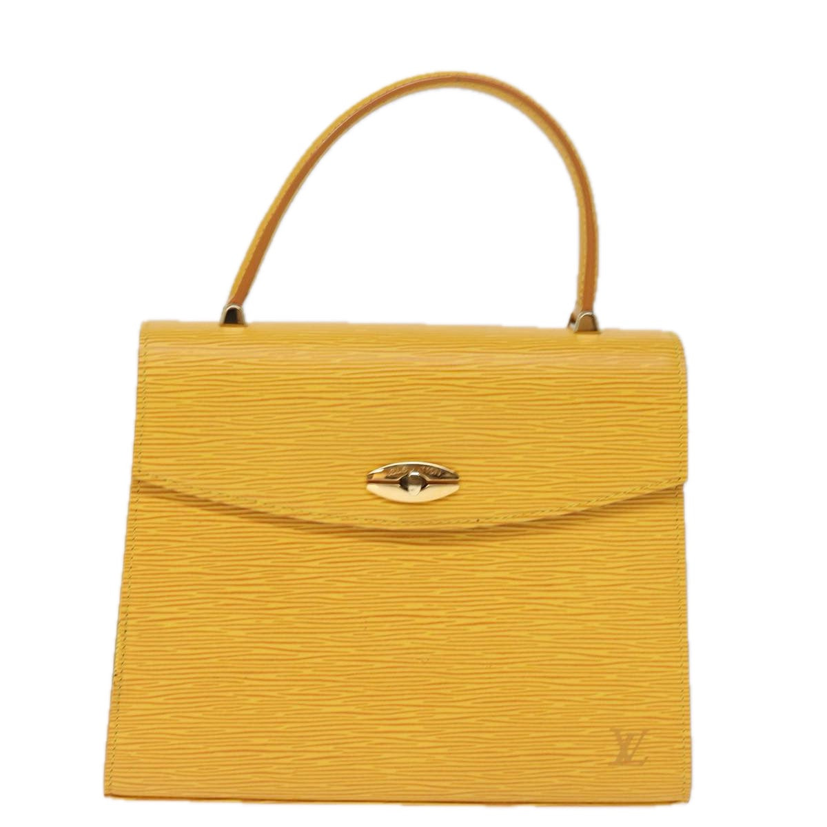 LOUIS VUITTON Epi Malesherbes Hand Bag Tassili Yellow Jonne M52379 Auth ep4341