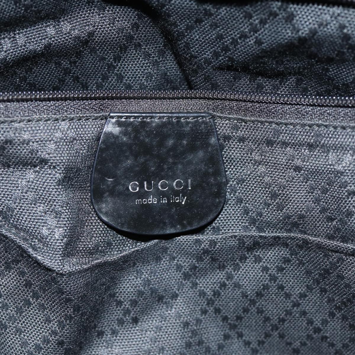 GUCCI Bamboo Shoulder Bag Nylon 2way Black 001 1998 1577 Auth ep4348