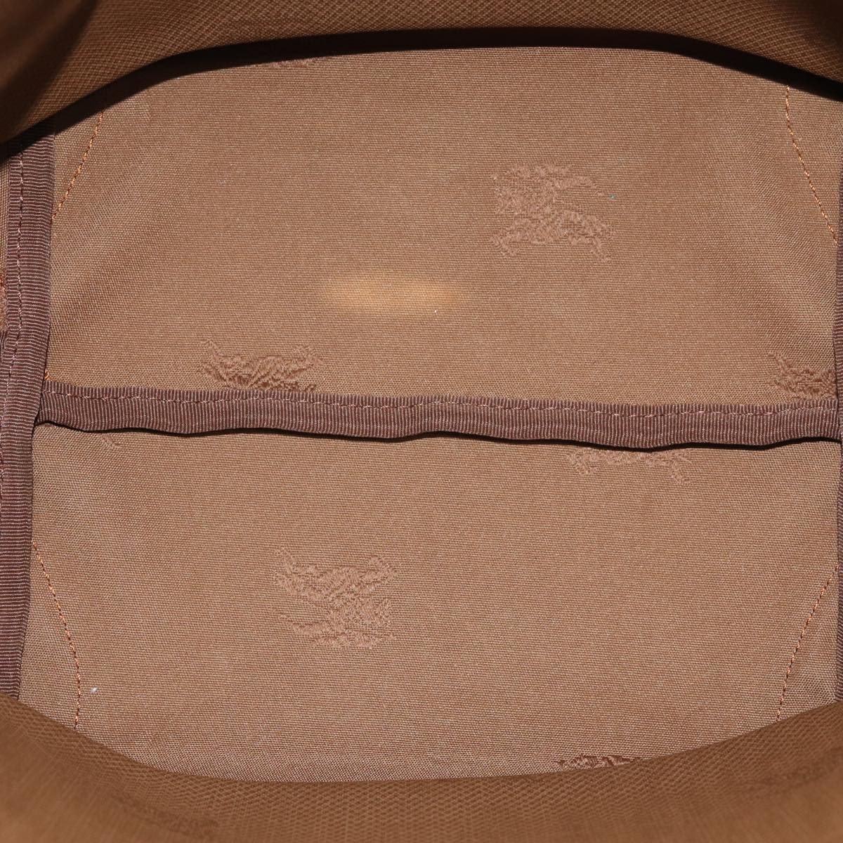 Burberrys Nova Check Hand Bag Canvas Beige Auth ep4362