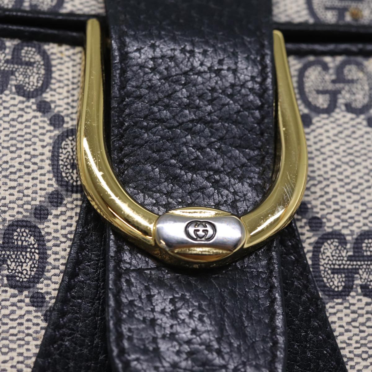 GUCCI GG Supreme Shoulder Bag PVC Navy Auth ep4363