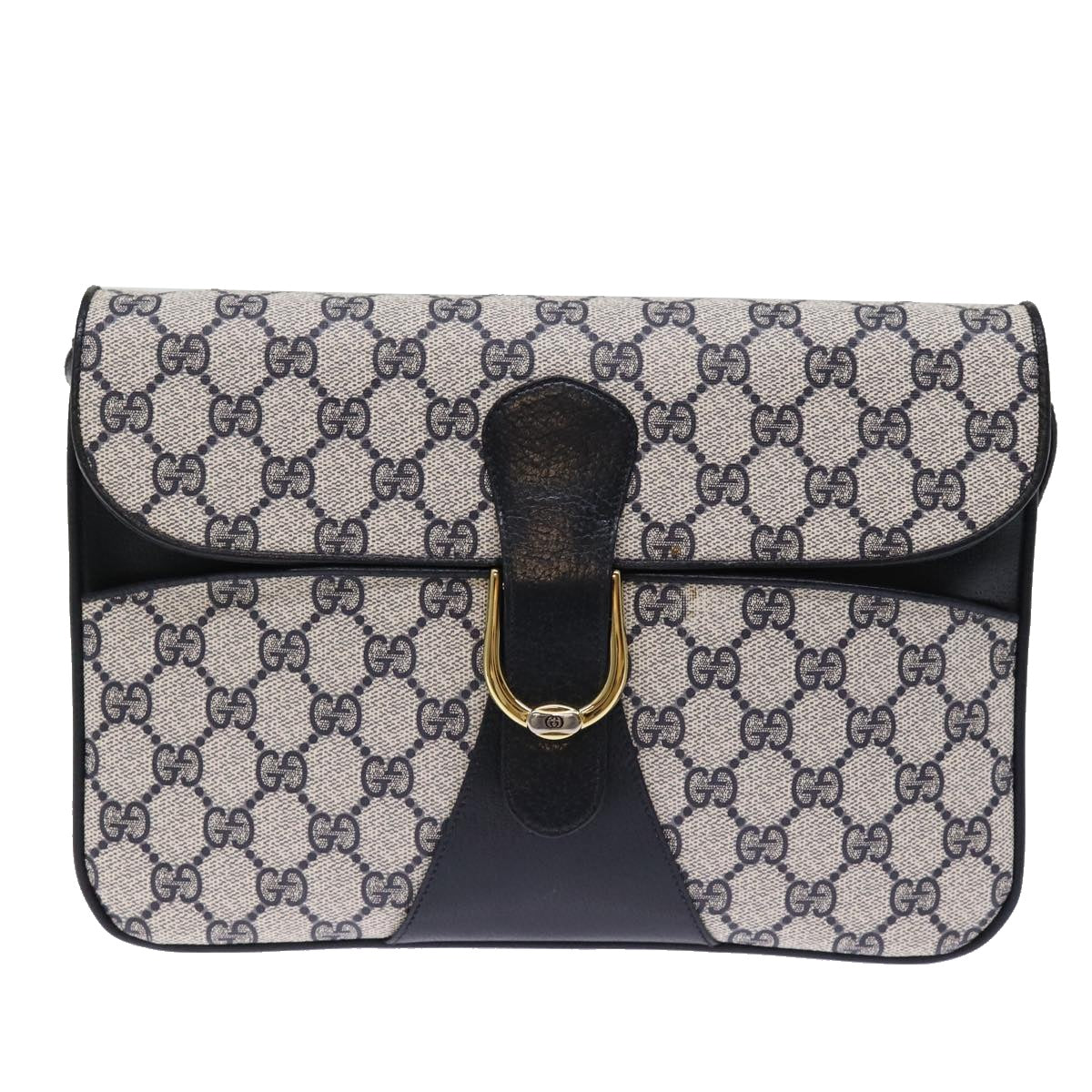 GUCCI GG Supreme Shoulder Bag PVC Navy Auth ep4363