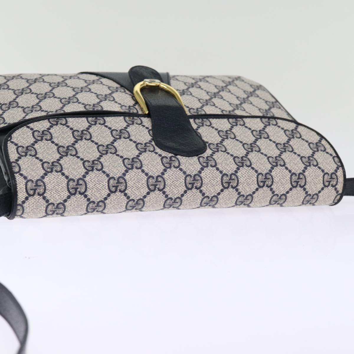 GUCCI GG Supreme Shoulder Bag PVC Navy Auth ep4363