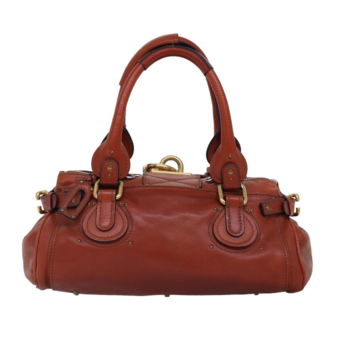 Chloe Paddington Hand Bag Leather Red Auth ep4367 - 0