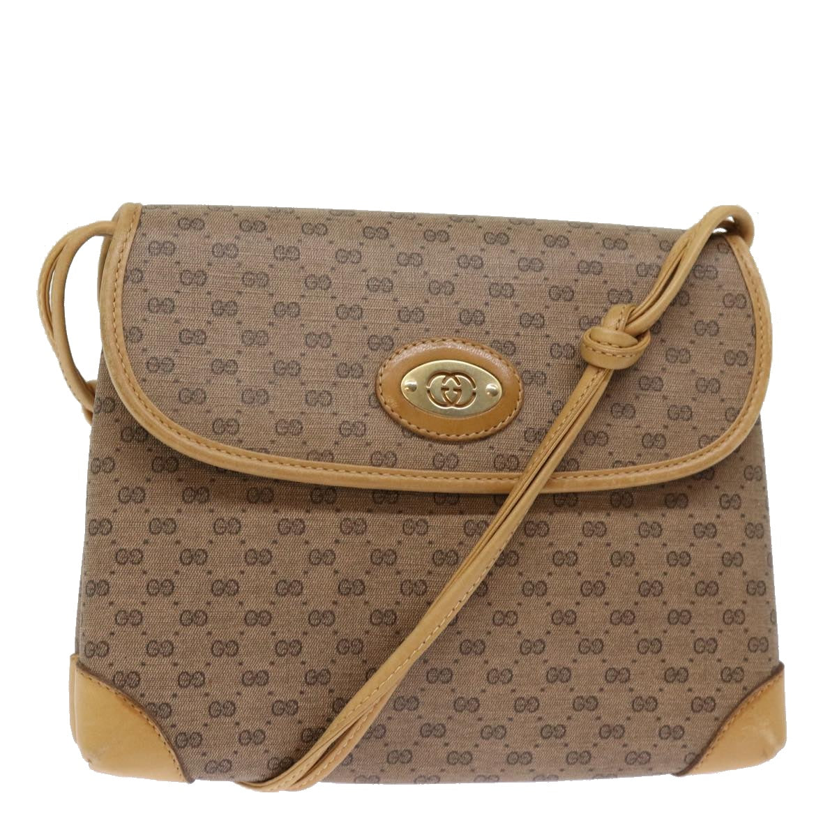 GUCCI Micro GG Supreme Shoulder Bag PVC Beige 49 007 5548 Auth ep4382