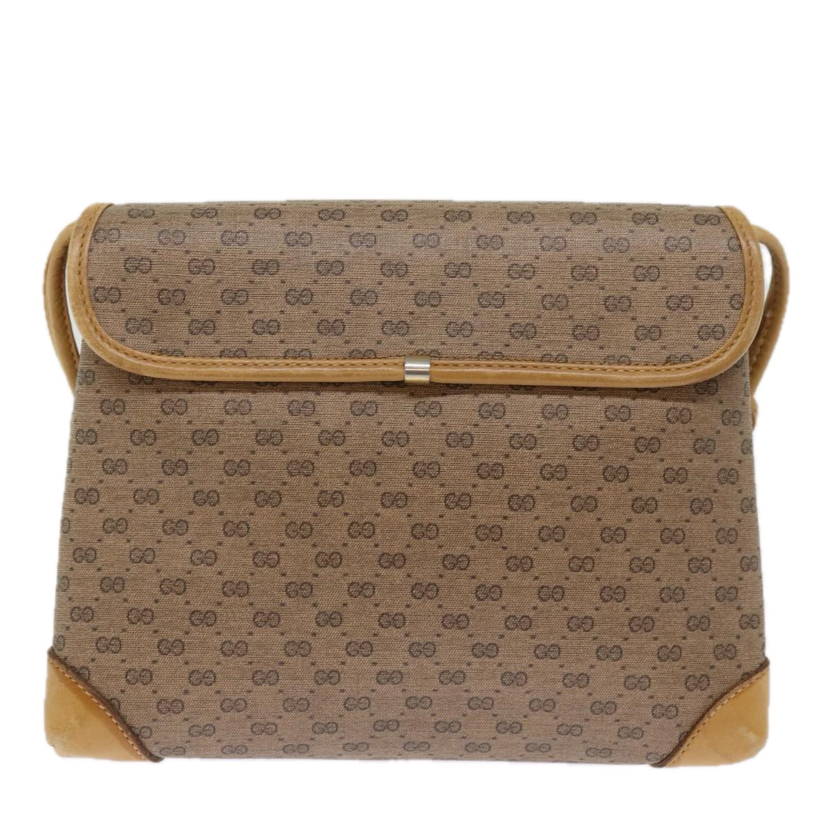 GUCCI Micro GG Supreme Shoulder Bag PVC Beige 49 007 5548 Auth ep4382