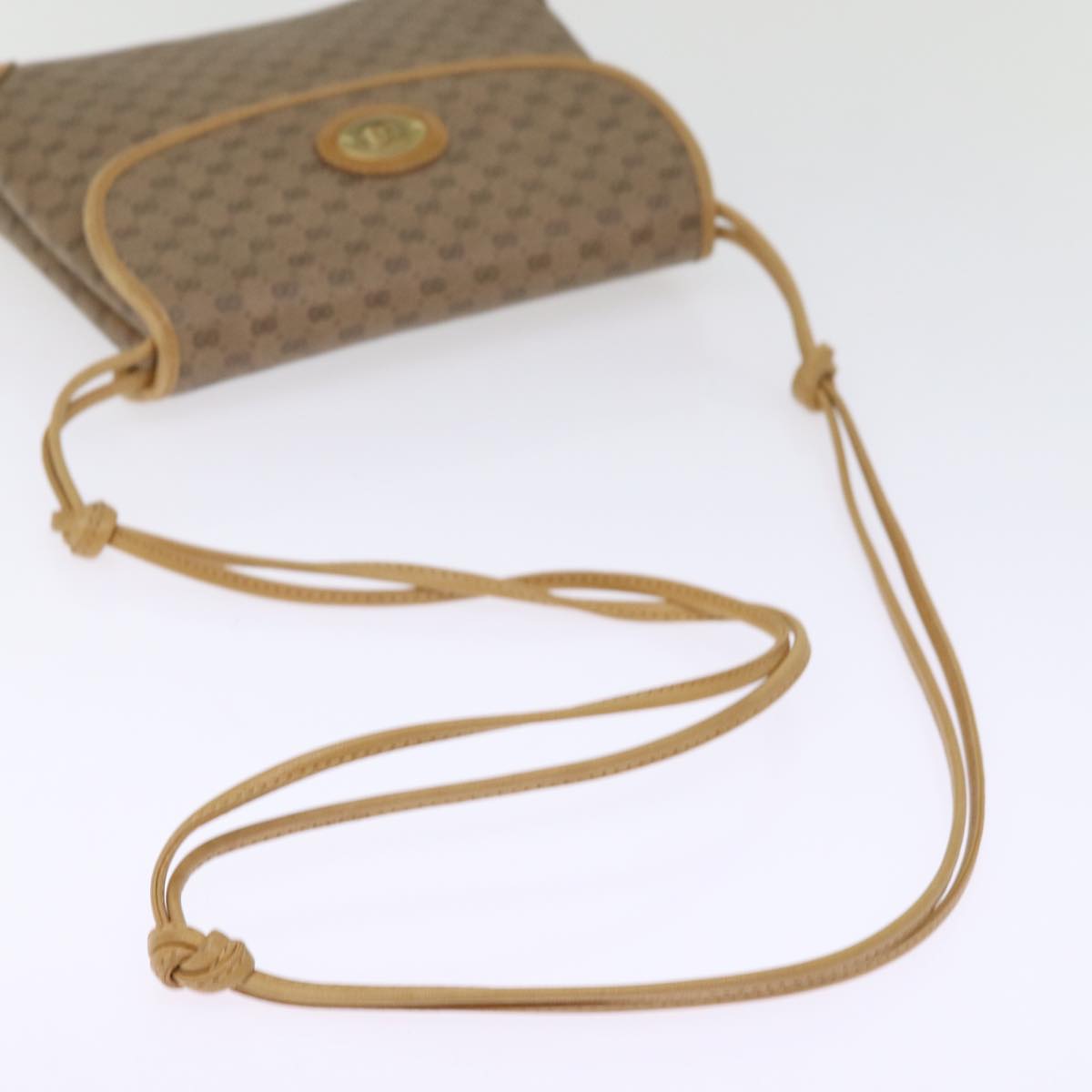 GUCCI Micro GG Supreme Shoulder Bag PVC Beige 49 007 5548 Auth ep4382