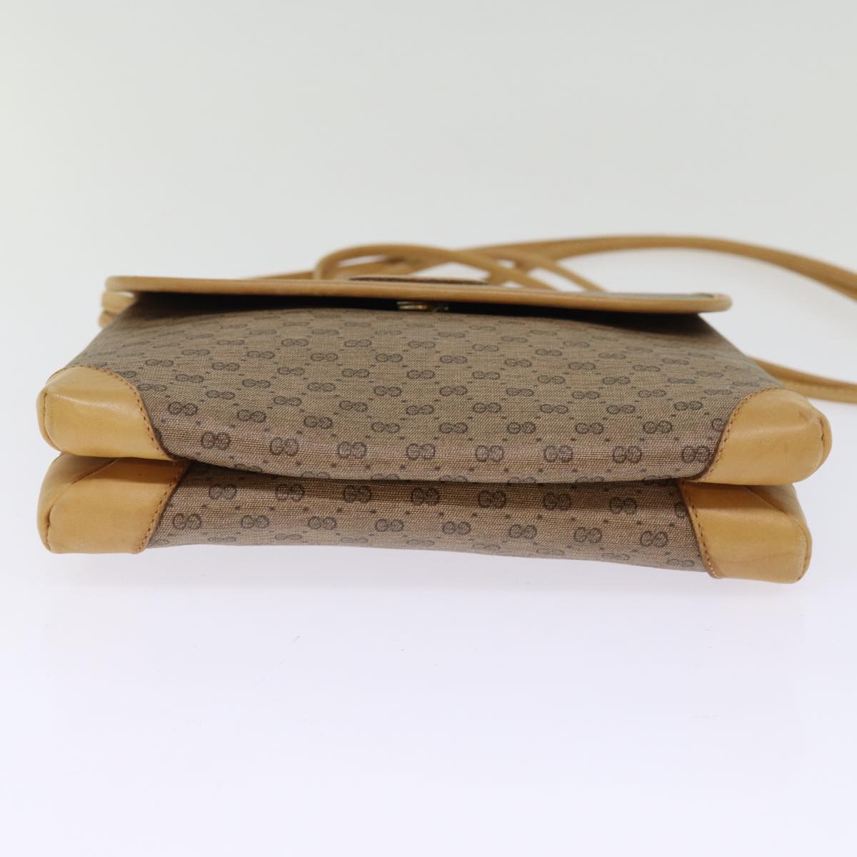 GUCCI Micro GG Supreme Shoulder Bag PVC Beige 49 007 5548 Auth ep4382