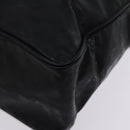 CHANEL Chain Shoulder Bag Coated Canvas Black CC Auth ep4383-16