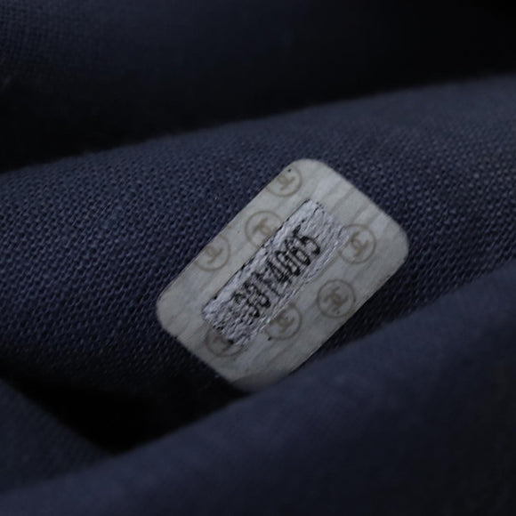 CHANEL Chain Shoulder Bag Coated Canvas Black CC Auth ep4383