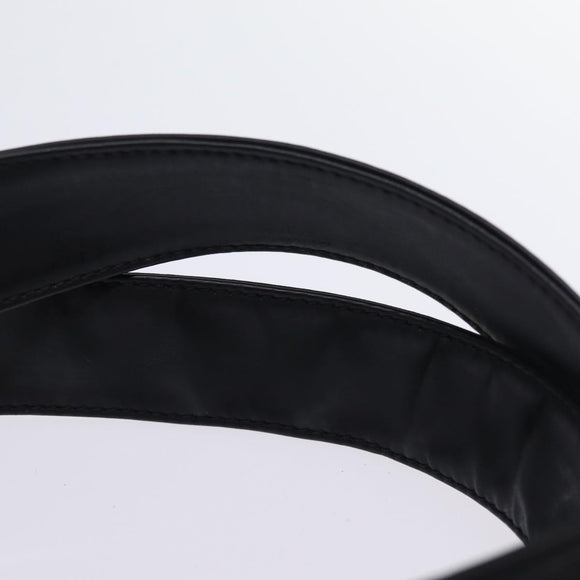 CHANEL Chain Shoulder Bag Coated Canvas Black CC Auth ep4383