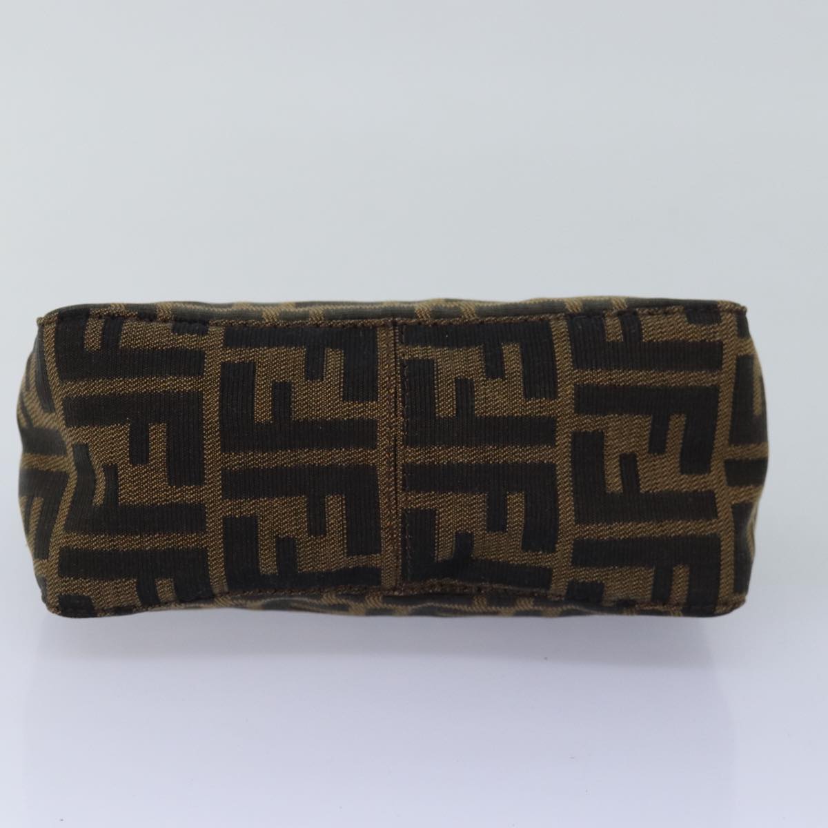 FENDI Zucca Canvas Pouch Brown Black Auth ep4386