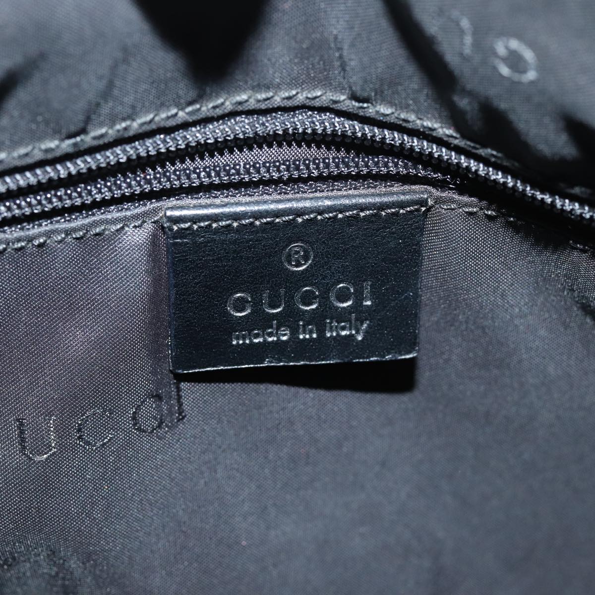 GUCCI Bamboo Shoulder Bag Nylon Black 000 0509 2122 Auth ep4409