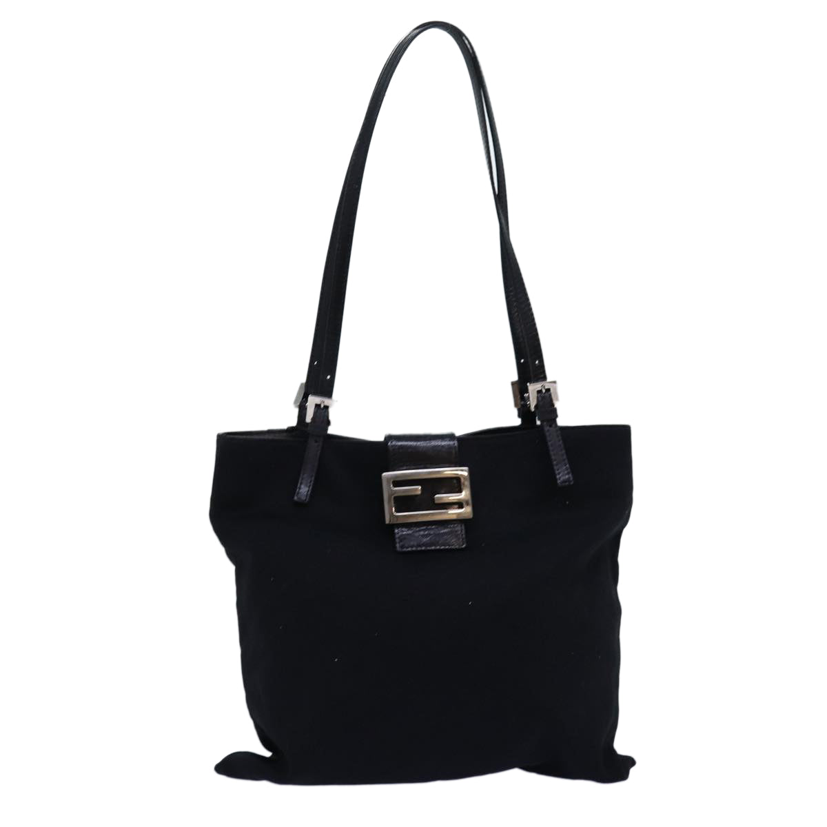 FENDI Tote Bag Nylon Black Auth ep4415