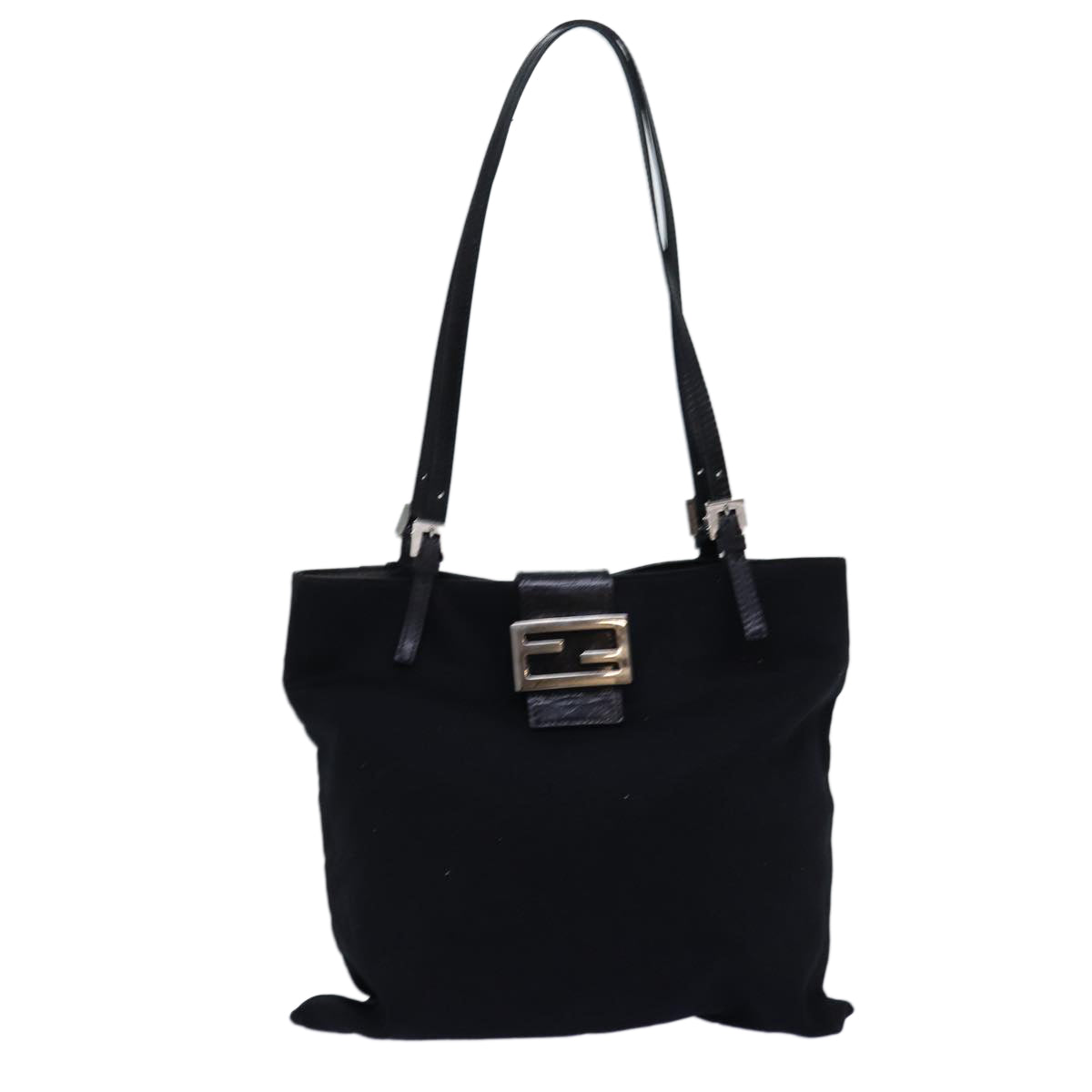 FENDI Tote Bag Nylon Black Auth ep4415