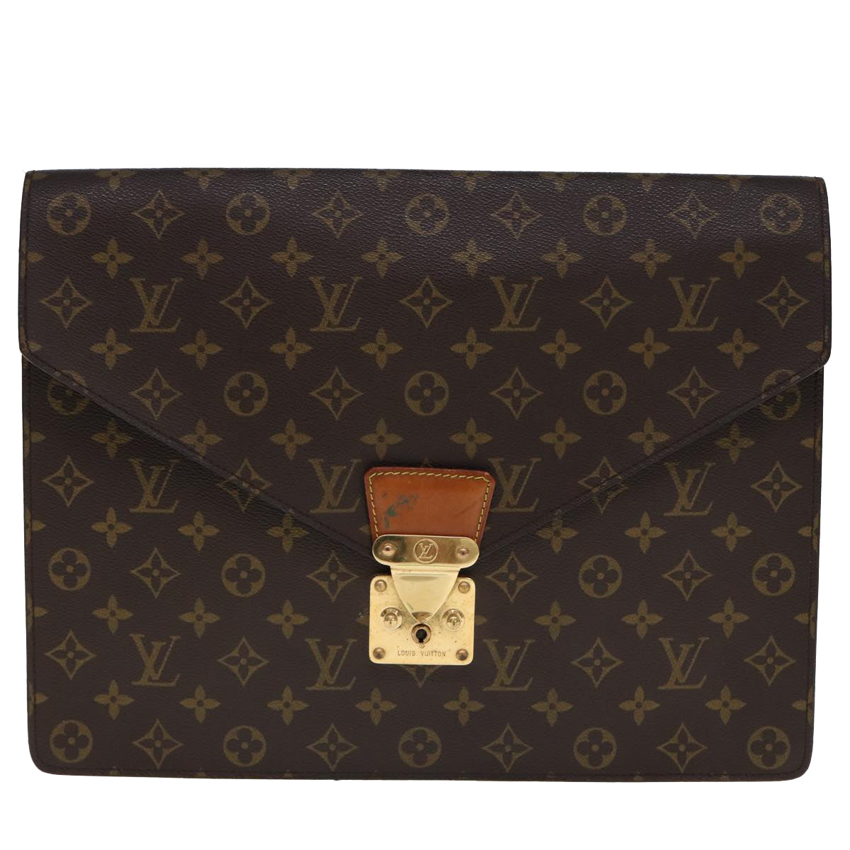 LOUIS VUITTON Monogram Porte Documents Senatur Briefcase M53335 LV Auth ep4418