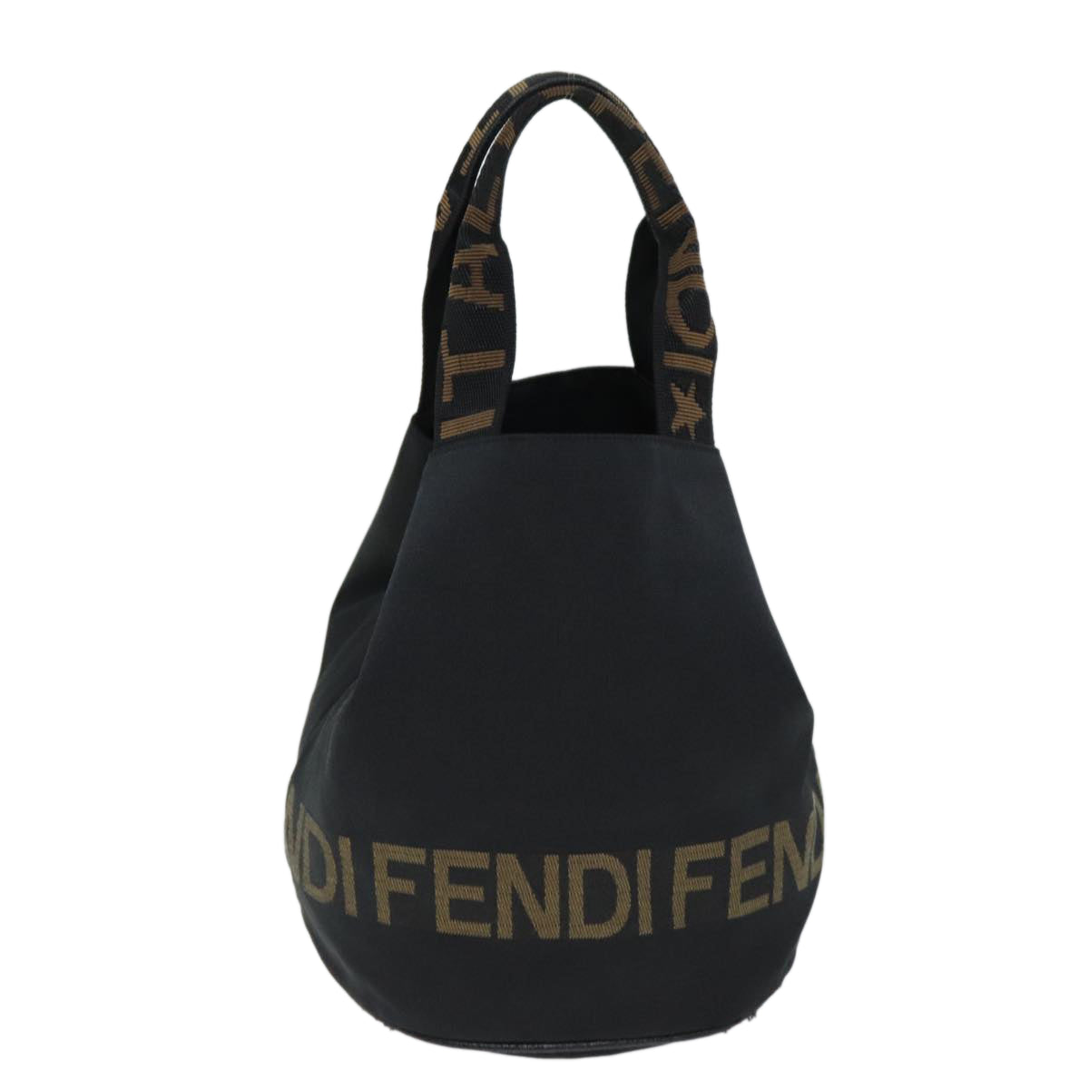 FENDI Hand Bag Nylon Black Auth ep4424