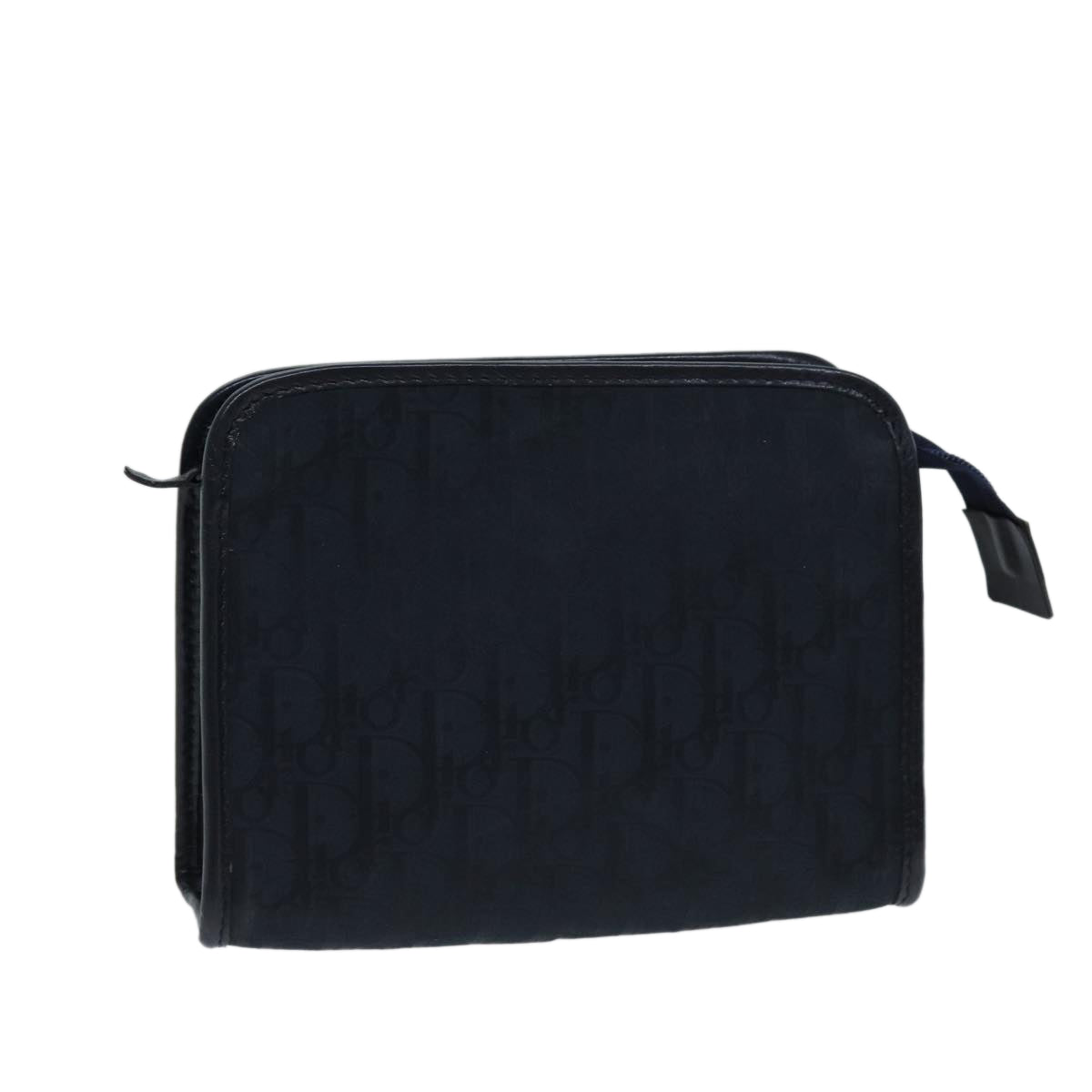 Christian Dior Trotter Canvas Clutch Bag Navy Auth ep4432