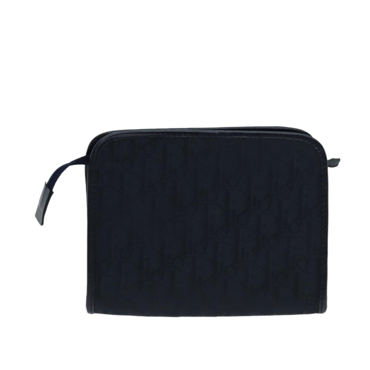 Christian Dior Trotter Canvas Clutch Bag Navy Auth ep4432 - 0