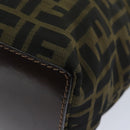 FENDI Zucca Canvas Hand Bag Black Brown Auth ep4447-9