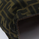 FENDI Zucca Canvas Hand Bag Black Brown Auth ep4447-14
