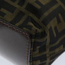 FENDI Zucca Canvas Hand Bag Black Brown Auth ep4447-15