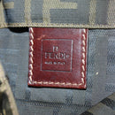 FENDI Zucca Canvas Hand Bag Black Brown Auth ep4447-10