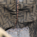 FENDI Zucca Canvas Hand Bag Black Brown Auth ep4447-17