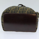 FENDI Zucca Canvas Hand Bag Black Brown Auth ep4447-5