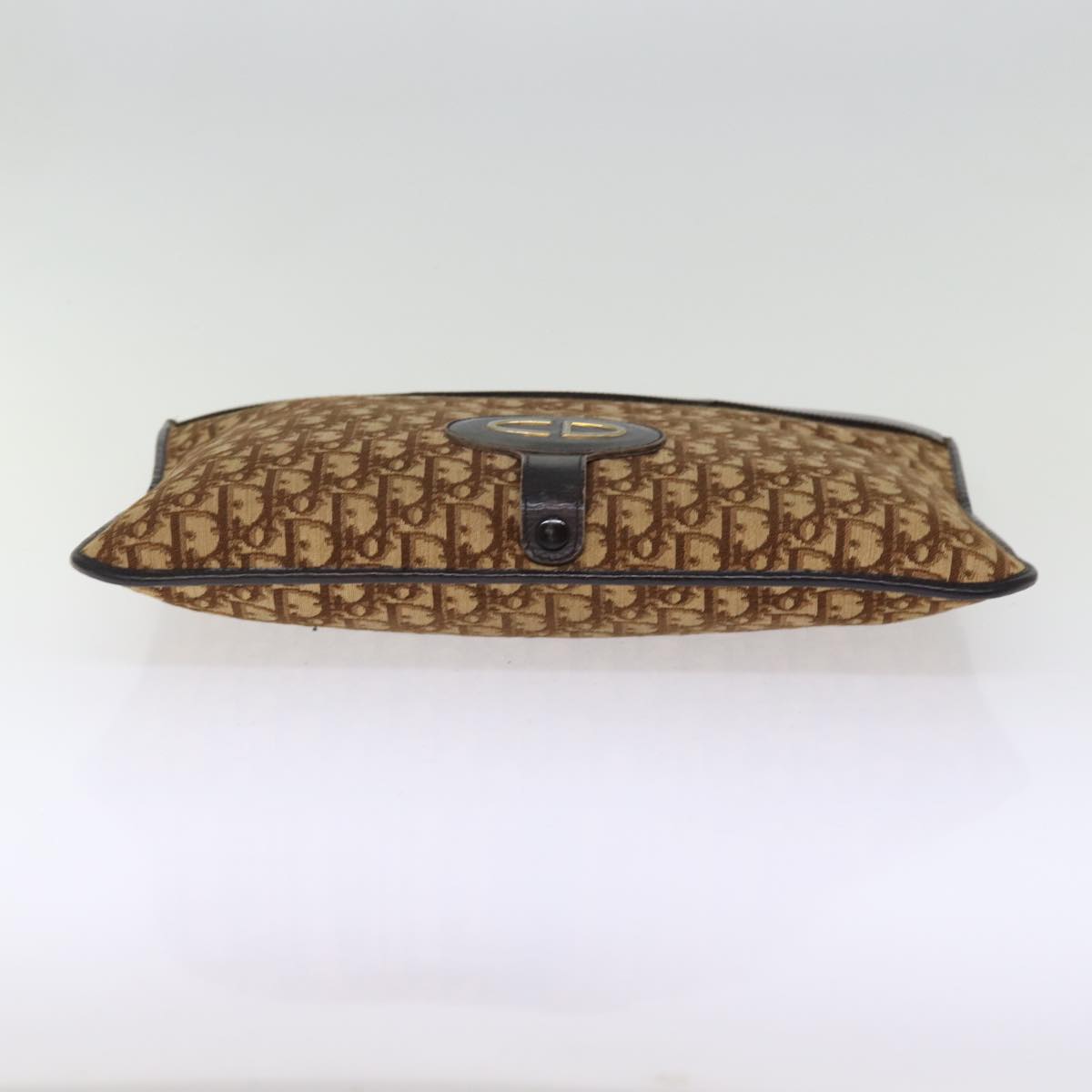 Christian Dior Trotter Canvas Clutch Bag Brown Auth ep4451