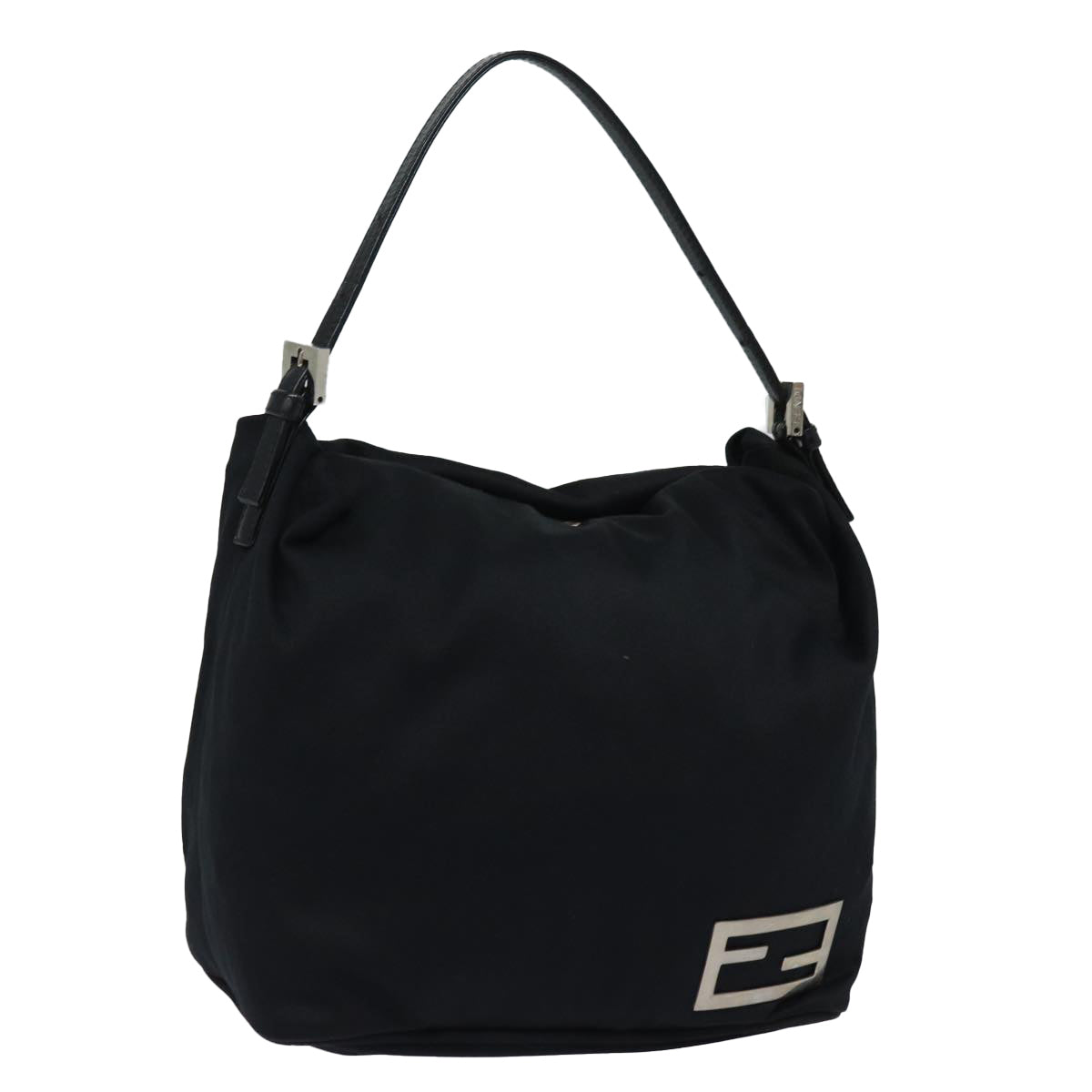 FENDI Hand Bag Nylon Black Auth ep4468