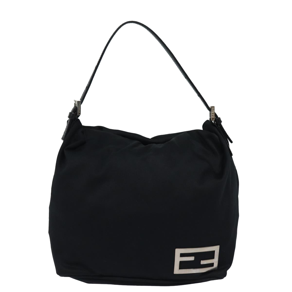 FENDI Hand Bag Nylon Black Auth ep4468