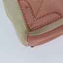 BALENCIAGA Navy Cabas XS Hand Bag Canvas Pink Auth ep4480-14