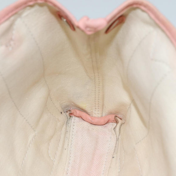 BALENCIAGA Navy Cabas XS Hand Bag Canvas Pink Auth ep4480