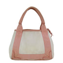 BALENCIAGA Navy Cabas XS Hand Bag Canvas Pink Auth ep4480-2