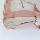 BALENCIAGA Navy Cabas XS Hand Bag Canvas Pink Auth ep4480-3