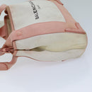 BALENCIAGA Navy Cabas XS Hand Bag Canvas Pink Auth ep4480-4