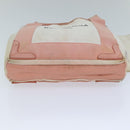 BALENCIAGA Navy Cabas XS Hand Bag Canvas Pink Auth ep4480-5