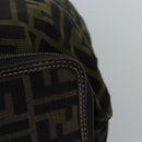 FENDI Zucca Canvas Tote Bag Black Brown Auth ep4488-15