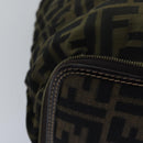 FENDI Zucca Canvas Tote Bag Black Brown Auth ep4488-16