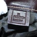 FENDI Zucca Canvas Tote Bag Black Brown Auth ep4488-11